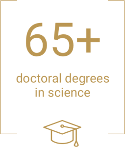 65 doctoral degrees